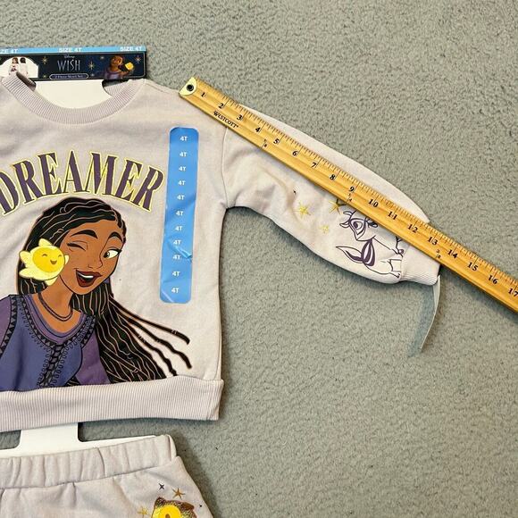 Disney Outfit Set Girls 4T Purple Wish Dreamer 2 Piece Skort & Sweatshirt NEW - Picture 5 of 11